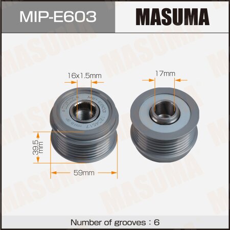 Generator overrunning clutch Masuma, MIP-E603