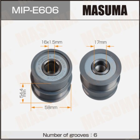 Generator overrunning clutch Masuma, MIP-E606