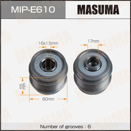 Generator overrunning clutch Masuma, MIP-E610