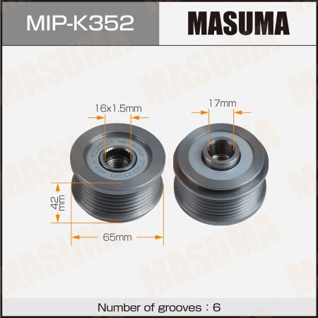 Generator overrunning clutch Masuma, MIP-K352