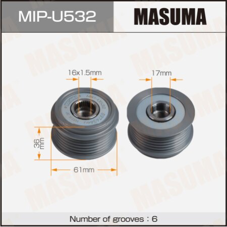 Generator overrunning clutch Masuma, MIP-U532