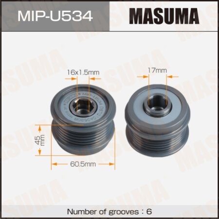 Generator overrunning clutch Masuma, MIP-U534