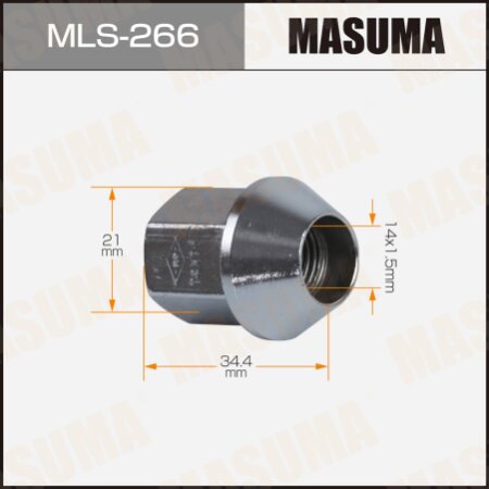 Wheel nut Masuma M 14x1.5(R), MLS-266
