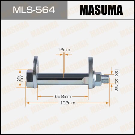 Camber adjustment bolt Masuma, MLS-564