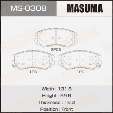 Brake pads Masuma, MS-0308