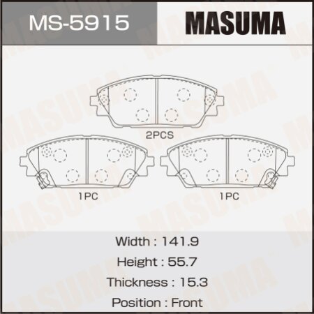 Brake pads Masuma, MS-5915