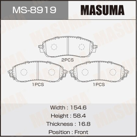 Brake pads Masuma, MS-8919