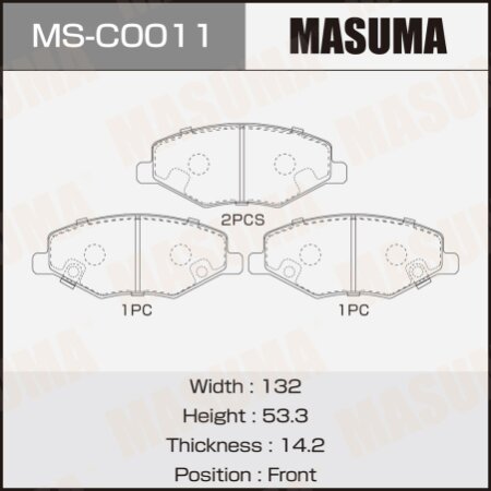 Brake pads Masuma, MS-C0011