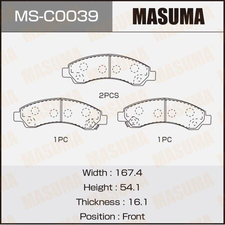 Brake pads Masuma, MS-C0039