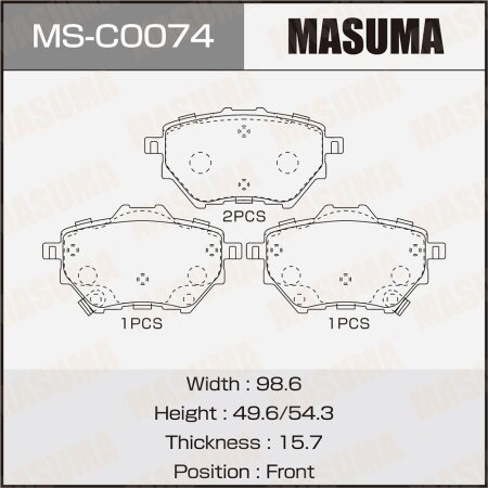 Brake pads Masuma, MS-C0074