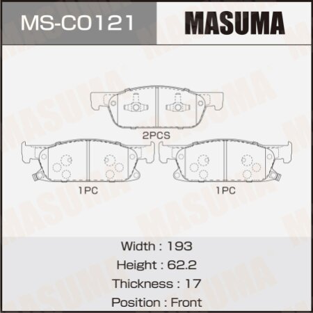 Brake pads Masuma, MS-C0121