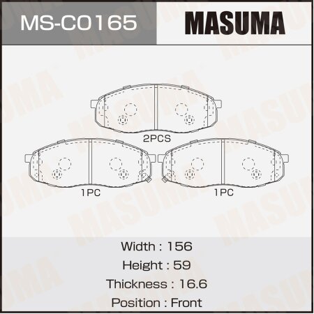 Brake pads Masuma, MS-C0165
