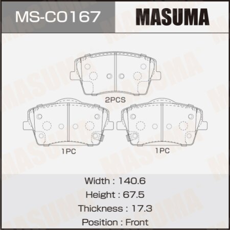 Brake pads Masuma, MS-C0167