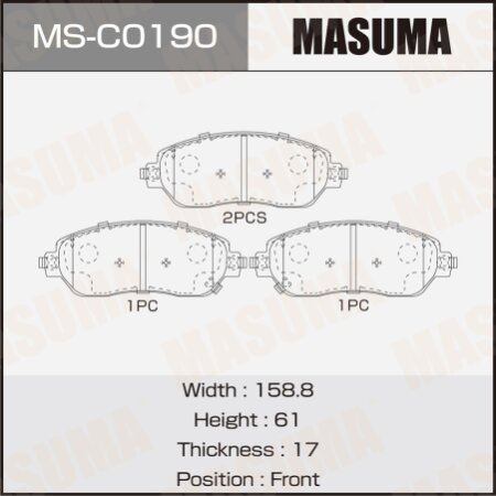 Brake pads Masuma, MS-C0190