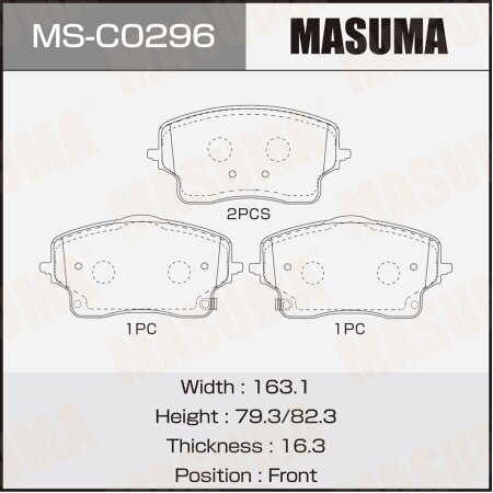 Brake pads Masuma, MS-C0296