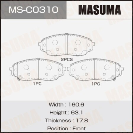 Brake pads Masuma, MS-C0310