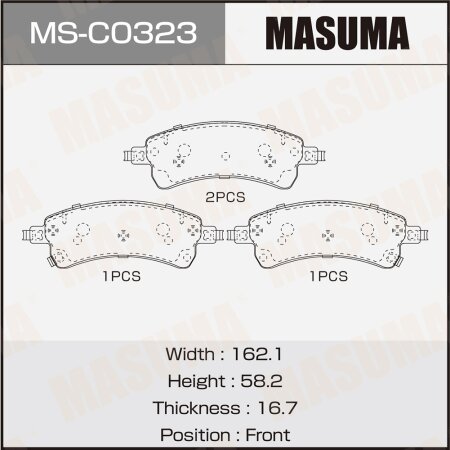 Brake pads Masuma, MS-C0323
