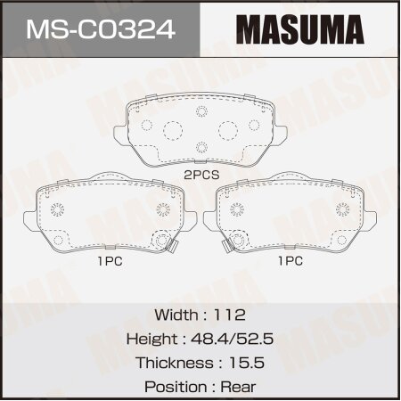 Brake pads Masuma, MS-C0324