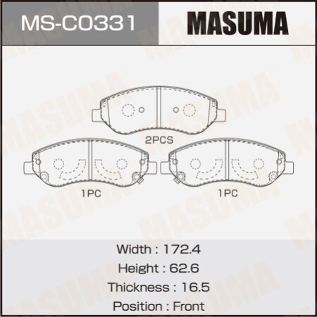 Brake pads Masuma, MS-C0331