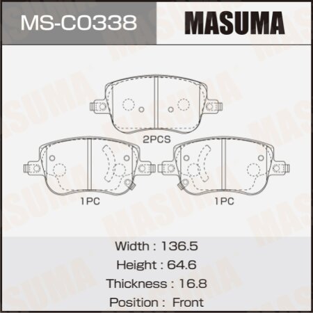 Brake pads Masuma, MS-C0338