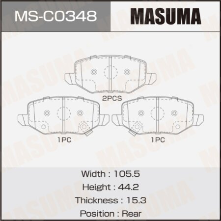 Brake pads Masuma, MS-C0348