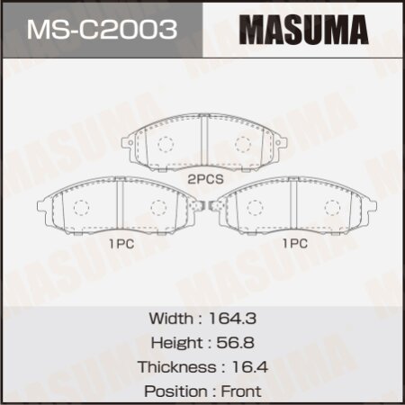 Brake pads Masuma, MS-C2003