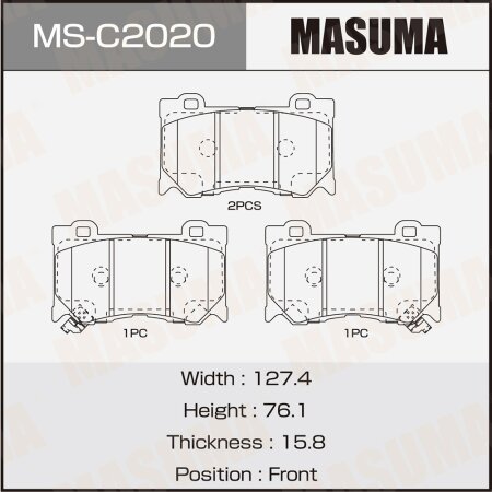 Brake pads Masuma, MS-C2020