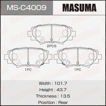 Brake pads Masuma, MS-C4009