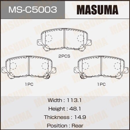Brake pads Masuma, MS-C5003