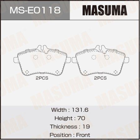 Brake pads Masuma, MS-E0118