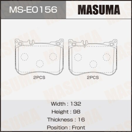Brake pads Masuma, MS-E0156