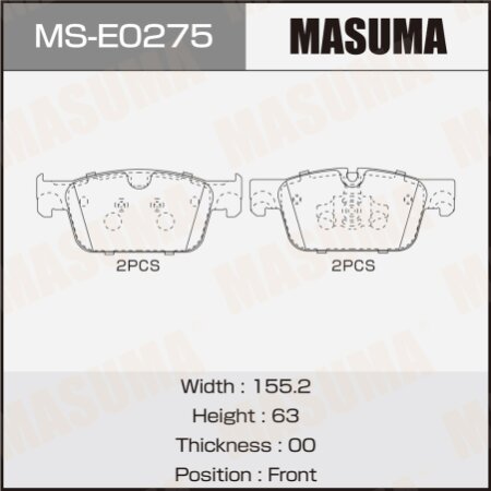 Brake pads Masuma, MS-E0275