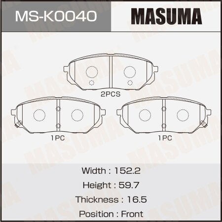 Brake pads Masuma, MS-K0040