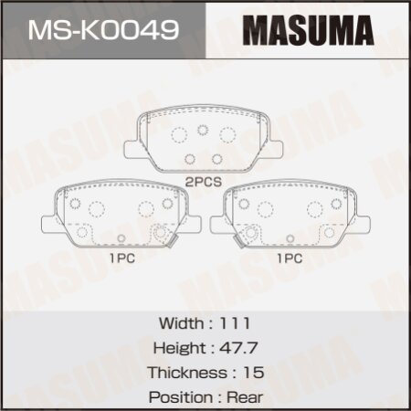 Brake pads Masuma, MS-K0049