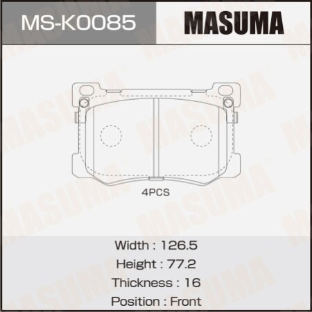 Brake pads Masuma, MS-K0085