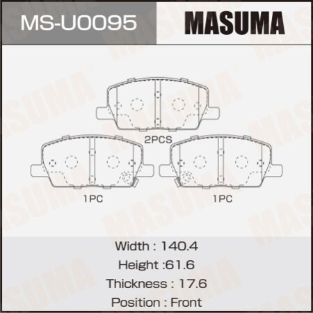 Brake pads Masuma, MS-U0095