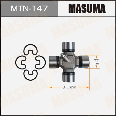 Driveshaft U-joint Masuma 27x81.75, MTN-147