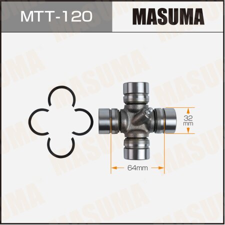Driveshaft U-joint Masuma 32x64, MTT-120