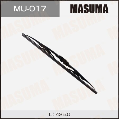 Wiper blade Masuma Nano Graphite 17" (425mm) framed, mount J-hook, MU-017