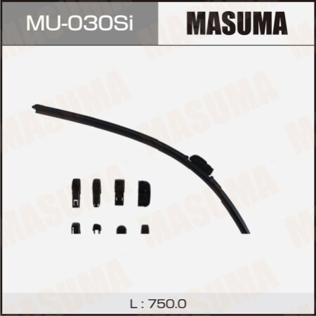 Wiper blade Masuma 30" (750mm) frameless, silicone, 13 mount, MU-030Si