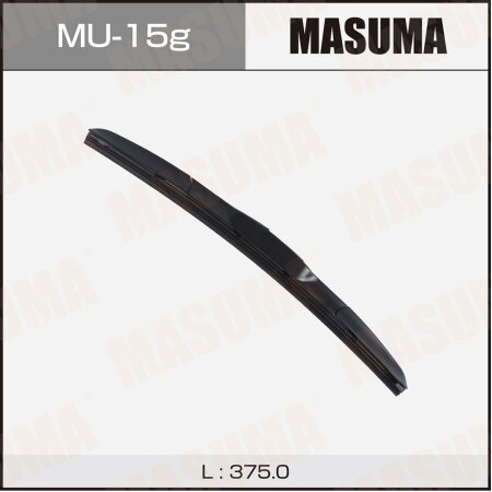 Wiper blade Masuma 15" (375mm) hybrid, mount J-hook, MU-15g