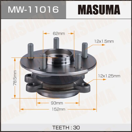 Wheel hub assembly Masuma, MW-11016