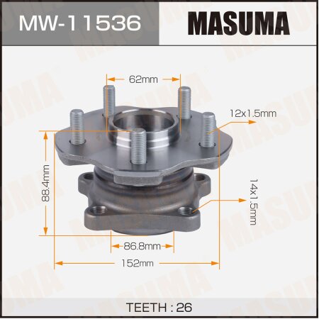 Wheel hub assembly Masuma, MW-11536