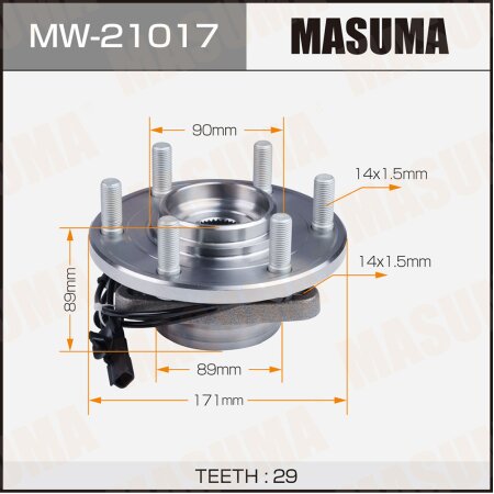 Wheel hub assembly Masuma, MW-21017