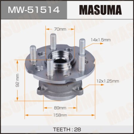 Wheel hub assembly Masuma, MW-51514
