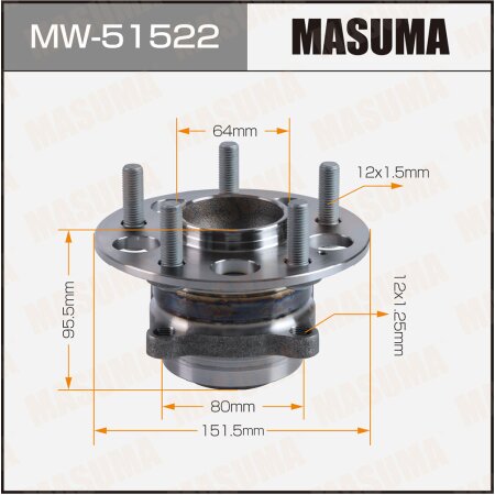 Wheel hub assembly Masuma, MW-51522