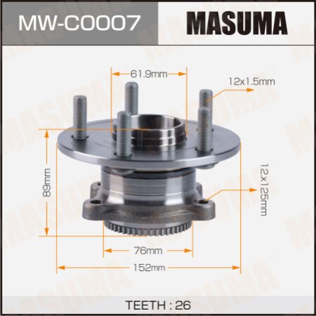 Wheel hub assembly Masuma, MW-C0007