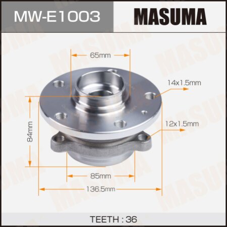 Wheel hub assembly Masuma, MW-E1003