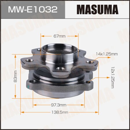 Wheel hub assembly Masuma, MW-E1032