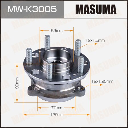 Wheel hub assembly Masuma, MW-K3005